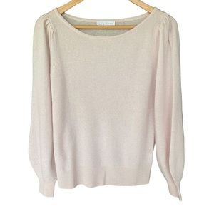 White + Warren Pale Pink Cashmere Sweater Small